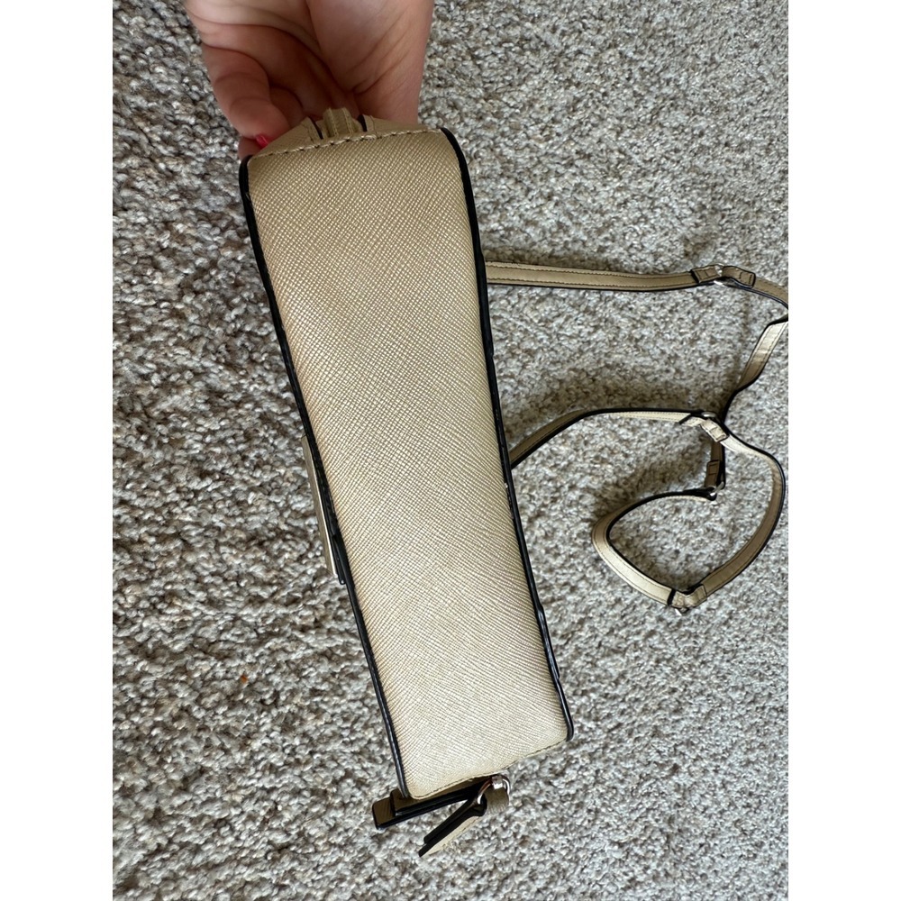 Tignanello gold Crossbody Bag Genuine Leather Wallet Organizer Small Purse - Picture 6 of 9